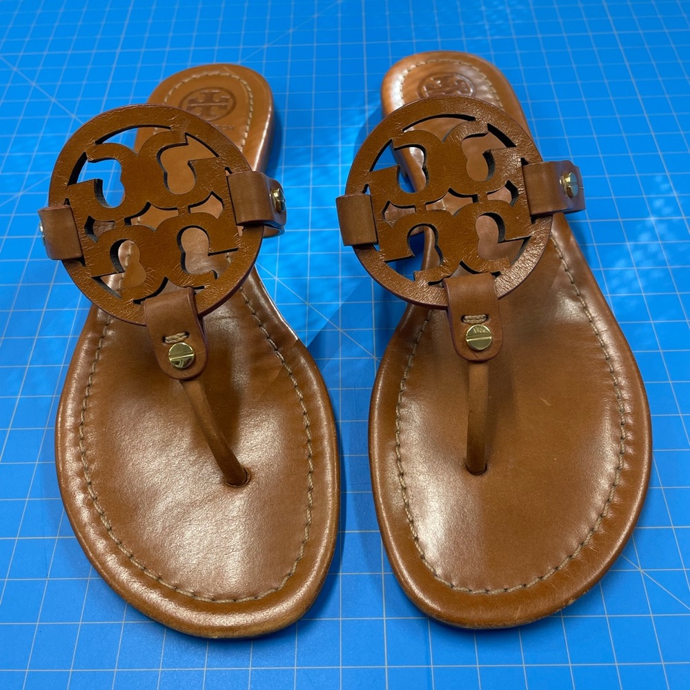 Tory Burch Miller Sandals size 8 Vintage Vachetta